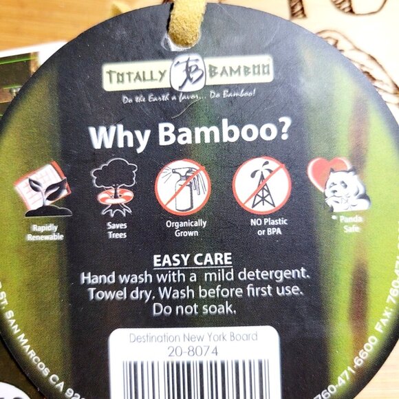 New York State Shaped Bamboo Cutting Board with Landmarks & Destinations - Picture 12 of 12